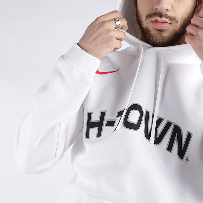 мужская белая толстовка Nike Houston Rockets City Edition Logo Hoodie CD3232-100 - цена, описание, фото 2